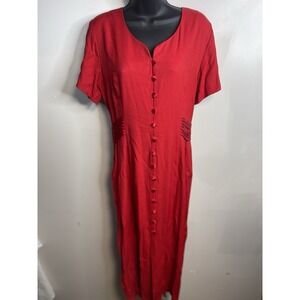 Vintage RJ & Co Dress Womens Size 8 Short Sleeve Maxi Dress Classic